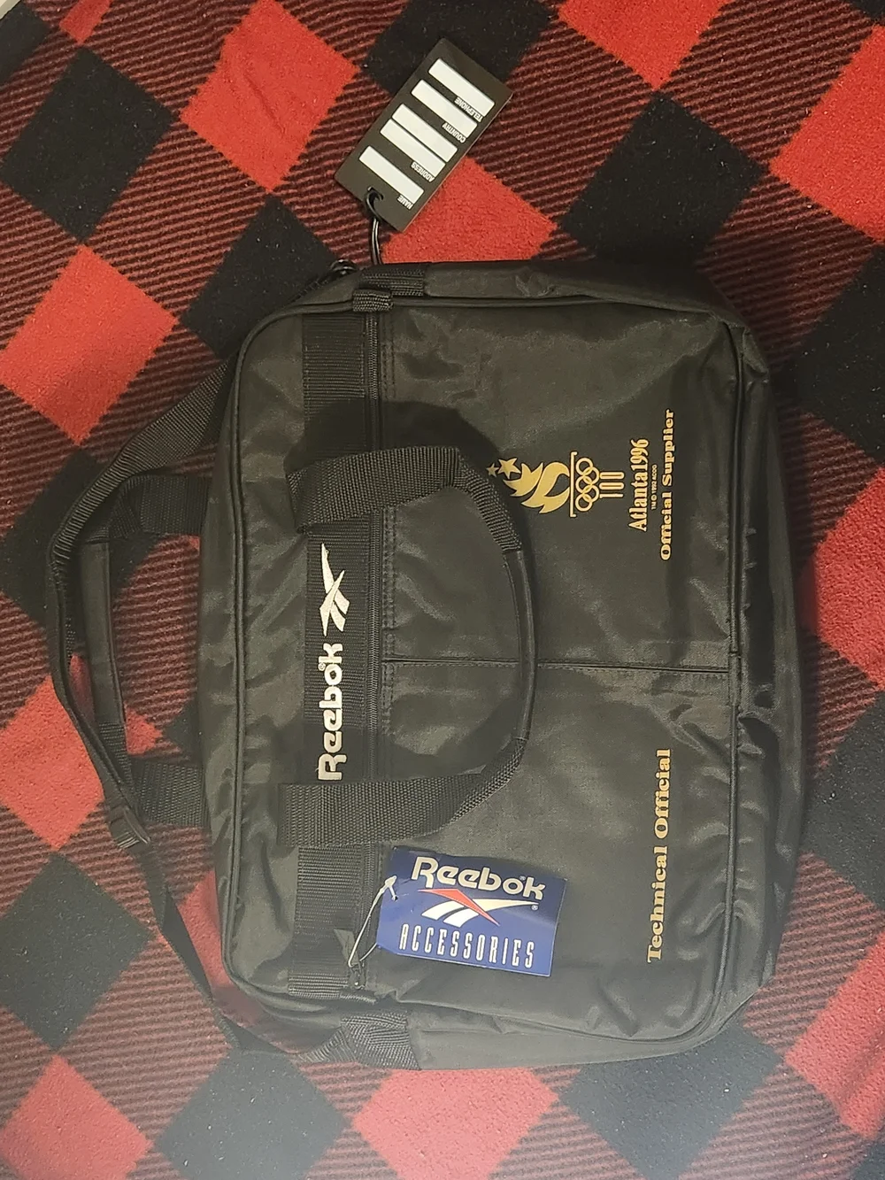 Reebok Black Laptop Bag with Atlanta 1996 Olympic Logo